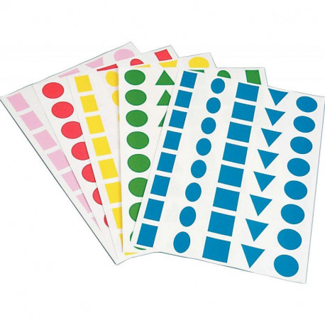 POCHETTE DE 1440 MAXI GOMMETTES FORMES GÉOMÉTRIQUES ASSORTIES
