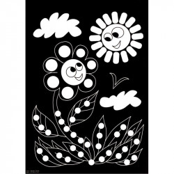 POCHETTE DE 16 PLANCHES DE GOMMETTES DE 5 MOTIFS ANIMAUX DIFFÉRENTS