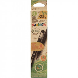 POCHETTE DE 6 CRAYONS GRAPHITE ÉCO FAMILY HB BOUT GOMME