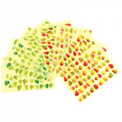 POCHETTE DE 958 GOMMETTES FORMES FEUILLES ASSORTIES