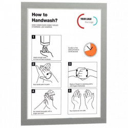 POCHETTES ADHESIVE A5 CADRE MAGNETIQUE ARGENT SACHET X2