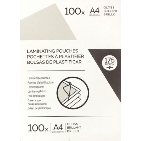 POCHETTES A PLASTIFIER  A4 175MICRON *BTE100*  LIKE