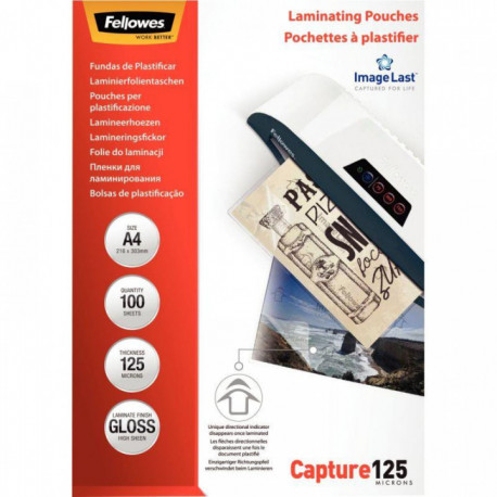 POCHETTES A PLASTIFIER  A5 125 MICRONS  FELLOWES
