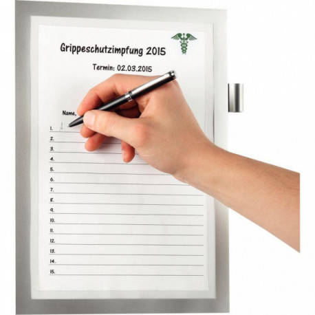 POCHETTES CADRE D'AFFICHAGE ADHÉSIF A4 (21X29,7CM) ARGENT