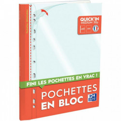 POCHETTES PERFORÉE *BLOC60*A4 EN POLYPROPYLÈNE 5/100ÈME