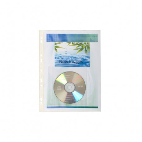 POCHETTES PERFOREES 1 CD PQT 5 EXACOMPTA 3384E