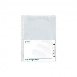 POCHETTES PERFOREES GRAINEE A4 7.5/100 BTE 100 PAVO 8003174