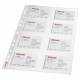 POCHETTES *PQT10*  PERFOREE LISSE 11/100 20X CARTES VISITES 7,5X10,5  30X23 ESSE