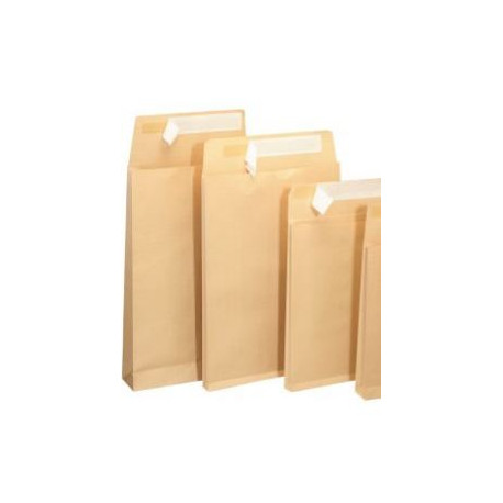 POCHETTES **PQT50**KRAFT ARMÉ BRUN 3 SOUFFLETS DE 70MM -  280X375 130G/M² BP FAB FRANCE