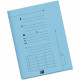 POCHETTES SOUS DOSSIER HV 2 RABATS 240G BLEU PQT 25 OBLIQUE 100090077