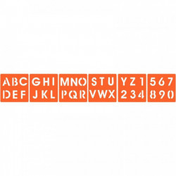 POCHOIRS EN PLASTIQUE THÈME ALPHABET & CHIFFRES LOT DE 6