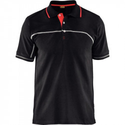 POLO BICOLORE NOIR/ROUGE TAILLE 2XL 60% COTON 40% POLYESTER 220G/M2 BLAKLADER