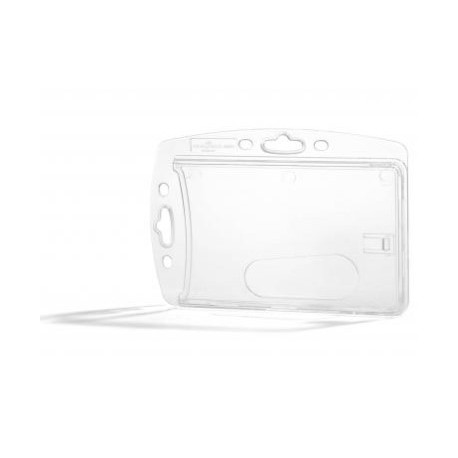 PORTE BADGE FERME DE SECURITE TRANSPARENT P/1 CARTE DE54 x 87 mm (H x L)
