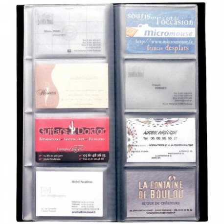 PORTE -CARTE VISIT  80CDV PVC NOIR