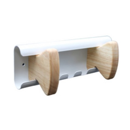 PORTE MANTEAU 2 PATERES AURORA HETRE/BLANC (L)235 x (P)80 x (H)85 mm