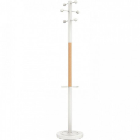 PORTEMANTEAU ACCESS BLANC HETRE 400095392 Portemanteau 6 patères. Équipé d’un porte-parapluies (capacité 6 parapluies). Design s
