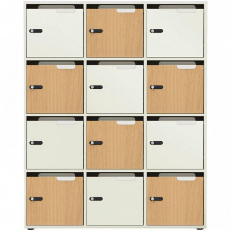 PORTE MÉLAMINÉE AVEC FENTE COURRIER 1 CASE FAB FR POUR MEUBLE DE RANGEMENT MELAMINE BLANC GAR 5ANS