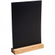 PORTE MENU ARDOISE SUR PIED EN BOIS A5
