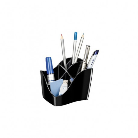 POT A CRAYON   4 COMPARTIMENTS ELLYPSE BLANC ARCTIQUE  *ANGE BLEU* CEP 1003400021