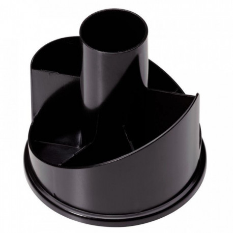 POT A CRAYON 7 COMPARTIMENTS MULTIPOT NOIR   H13 DIAM11 