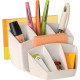 POT A CRAYON  8 COMPARTIMENTS BEIGE CEP RECYCLABLE L14,3 H9,3 P15,8 CM RECYCLE   FAB France 