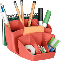 POT A CRAYON  8 COMPARTIMENTS TERRACOTTA   NOVA RECYCLABLE CEP FAB France L14,3 H9,3 P15,8 