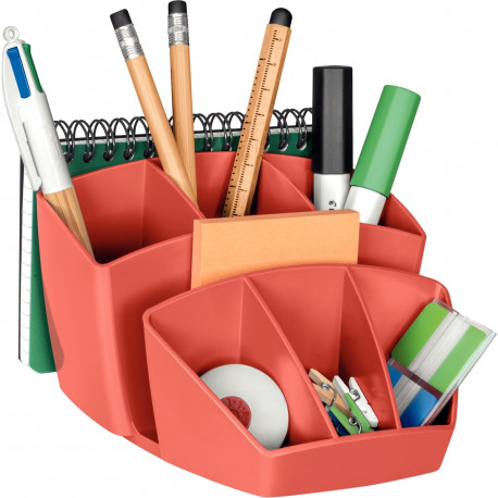 POT A CRAYON  8 COMPARTIMENTS TERRACOTTA   NOVA RECYCLABLE CEP FAB France L14,3 H9,3 P15,8 