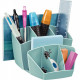 POT A CRAYON  8 COMPARTIMENTS TURQUOISE CEP RECYCLABLE L14,3 H9,3 P15,8 CM   FAB France 
