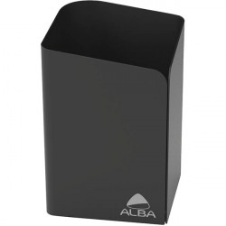 POT  A CRAYON METALL NOIR ALBA RECYCLABLE L6,5 H10 P6,5 40 STYLOS 