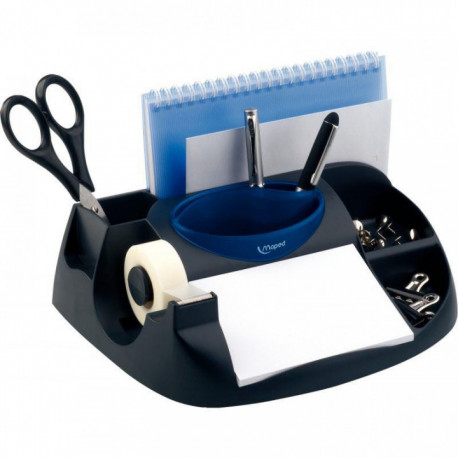 POT A CRAYON MULTIPOT NOIR ET BLEU ORGANISATEUR DE BUREAU MAXI OFFICE - ESSENTIALS GREEN 575100