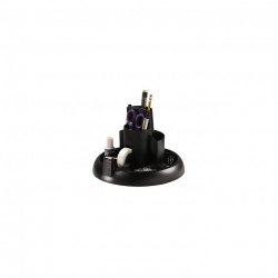 POT A CRAYON MULTIPOT ROTATIF EN PLASTIQUE NOIR ROLODEX