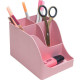 POT A CRAYON PENWAVE AUTENTIK ROSE PASTEL 5 COMPARTIMENTS 90% RECYCLE RECYCLABLE AGEC ANGE BLEU EXACOMPTA L11,9 H10,9P15,5 CM 