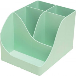 POT A CRAYON PENWAVE AUTENTIK VERT PASTEL 5 COMPARTIMENTS 90% RECYCLE RECYCLABLE AGEC ANGE BLEU EXACOMPTA L11,9 H10,9P15,5 CM 