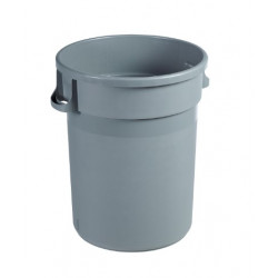 POUBELLE COLLECTEUR ROND 80L GRIS BARELLA