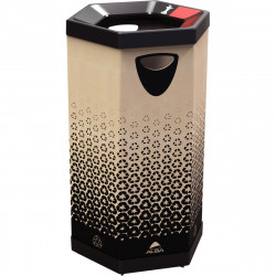 POUBELLE DE TRI SÉLECTIF 100L EN CARTON 60L L45XP40XH77,5 ETIQUETTES COULEURS AVEC NOTE PAPIER PLASTIQUE METAL VERRE NOURRITURE