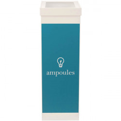 POUBELLE TRI SELECTIF  AMPOULES BLANC  60L + COUVERCLE  L36,3 H76 P26,3 CM PAPERFLOW 