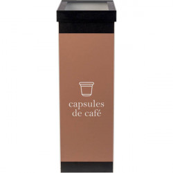 POUBELLE TRI SELECTIF  AMPOULES  NOIR  60L + COUVERCLE  L36,3 H76 P26,3 CM PAPERFLOW 