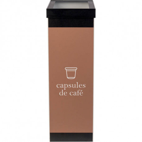 POUBELLE TRI SELECTIF  AMPOULES  NOIR  60L + COUVERCLE  L36,3 H76 P26,3 CM PAPERFLOW 