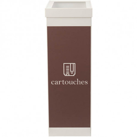 POUBELLE TRI SELECTIF  CARTOUCHES BLANC  60L + COUVERCLE  L36,3 H76 P26,3 CM PAPERFLOW 