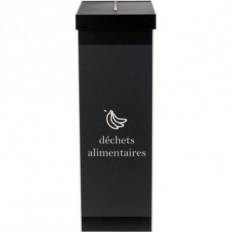 POUBELLE TRI SELECTIF  DECHETS ALIMENTAIRES  BLANC  60L + COUVERCLE L36,3 H76 P26,3 CM PAPERFLOW 