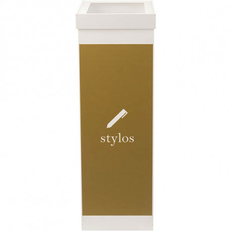 POUBELLE TRI SELECTIF  STYLOS BLANC 60L L36,3 H76 P26,3 CM PAPERFLOW 