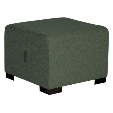 Pouf Hizia 1 place vert forêt. H 45 CM X P 60CM X L 60CMModulable, revêtement tissu polyester. Assemblage facile et sans outil. 
