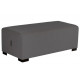 Pouf Hizia 2 places gris anthracite.H 45 CM X P 60CM X L 120CM Modulable, revêtement tissu polyester. Assemblage facile et sans 