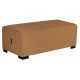 Pouf Hizia 2 places terre de sienne H 45 CM X P 60CM X L 120CM . Modulable, revêtement tissu polyester. Assemblage facile et san