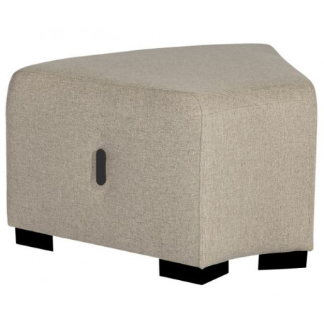 Pouf Hizia angulaire beige sahara H45 X P60 X L 75CM . Modulable, revêtement tissu polyester. Assemblage facile et sans outil. A