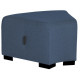 Pouf Hizia angulaire bleu denim.H45 X P60 X L 75CM Modulable, revêtement tissu polyester. Assemblage facile et sans outil. Assis