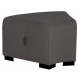 Pouf Hizia angulaire gris anthracite.H45 X P60 X L 75CM Modulable, revêtement tissu polyester. Assemblage facile et sans outil. 