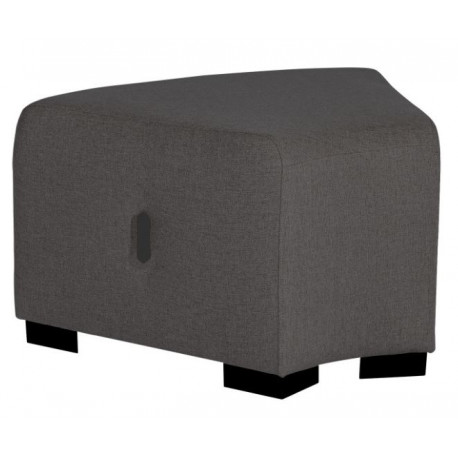Pouf Hizia angulaire gris anthracite.H45 X P60 X L 75CM Modulable, revêtement tissu polyester. Assemblage facile et sans outil. 
