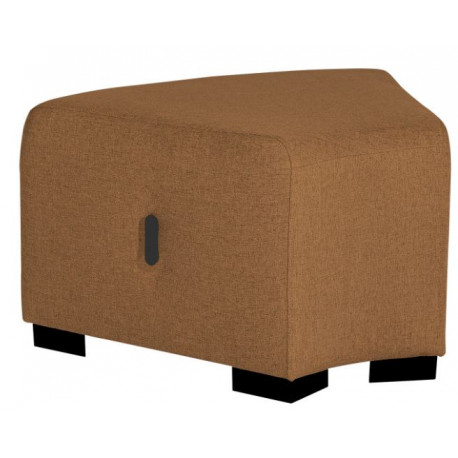 Pouf Hizia angulaire terre de sienne.H45 X P60 X L 75CM Modulable, revêtement tissu polyester. Assemblage facile et sans outil. 