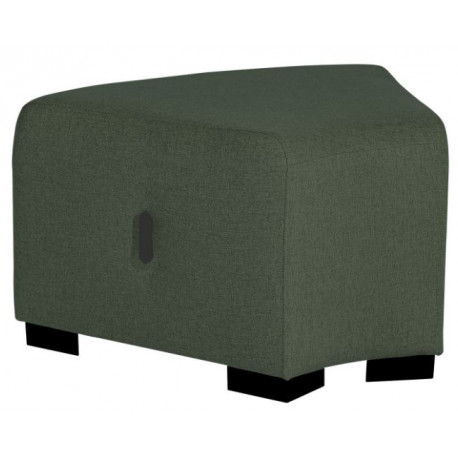 Pouf Hizia angulaire vert forêt.H45 X P60 X L 75CM Modulable, revêtement tissu polyester. Assemblage facile et sans outil. Assis